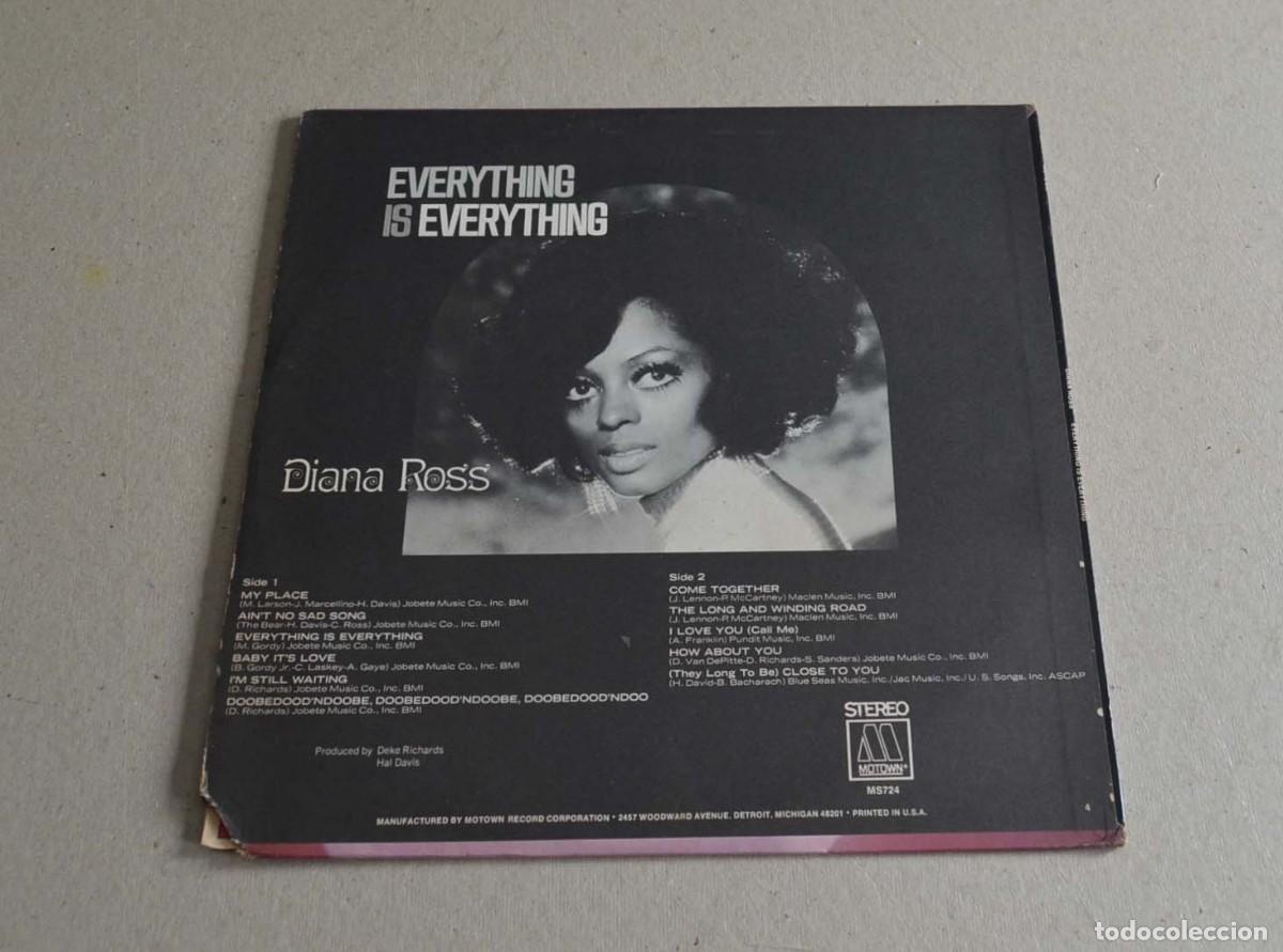 Discos de vinilo: DIANA ROSS - EVERYTHING IS EVERYTHING (ed. USA) - Foto 2