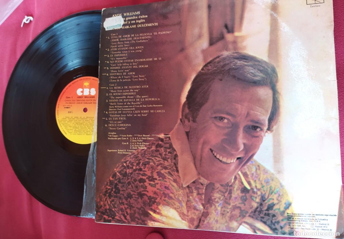 Discos de vinilo: Andy Williams grandes exitos vinilo - Foto 2