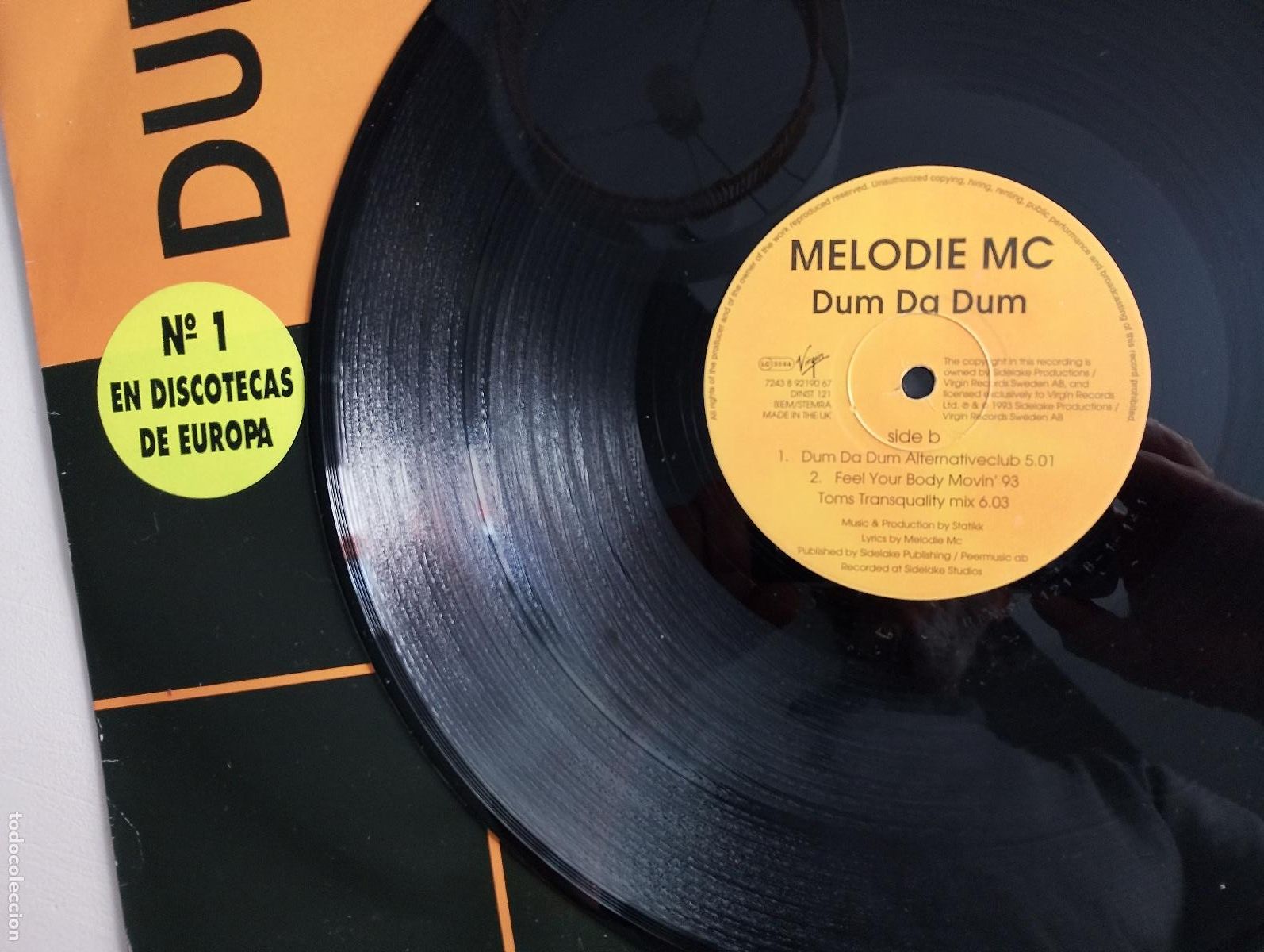 Discos de vinilo: Melodie MC &lrm;&ndash; Dum Da Dum 1993 electronic - Foto 3