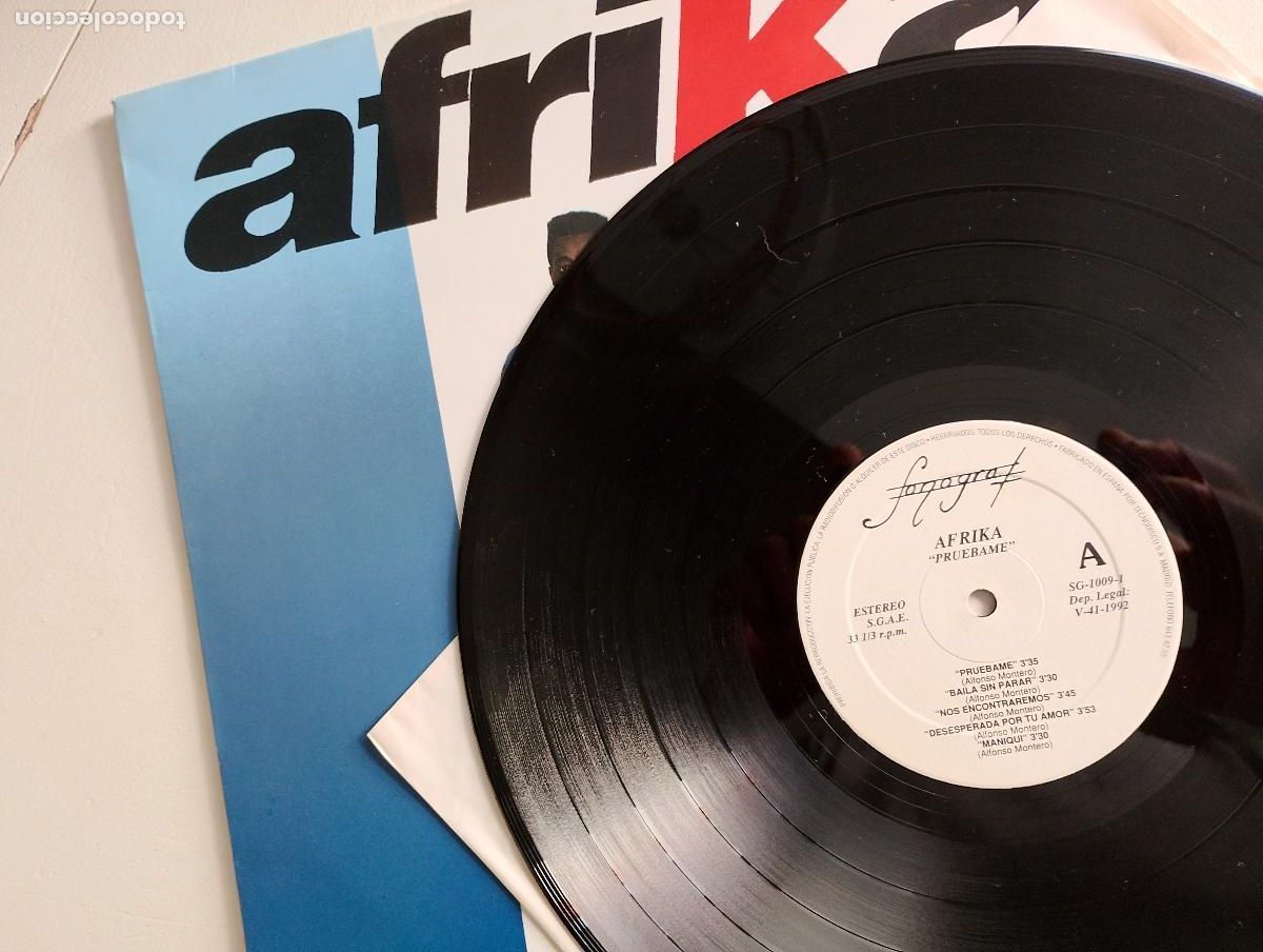 Discos de vinilo: Afrika &lrm;&ndash; Pru&eacute;bame Spain 1992 Electronic, Pop Synth-pop - Foto 2
