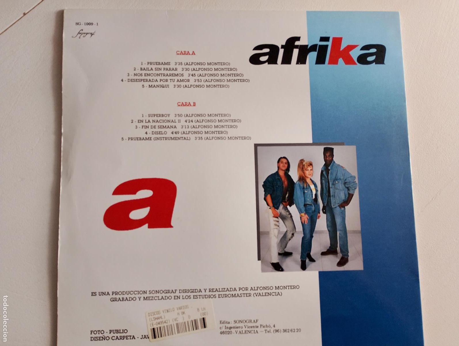 Discos de vinilo: Afrika &lrm;&ndash; Pru&eacute;bame Spain 1992 Electronic, Pop Synth-pop - Foto 4