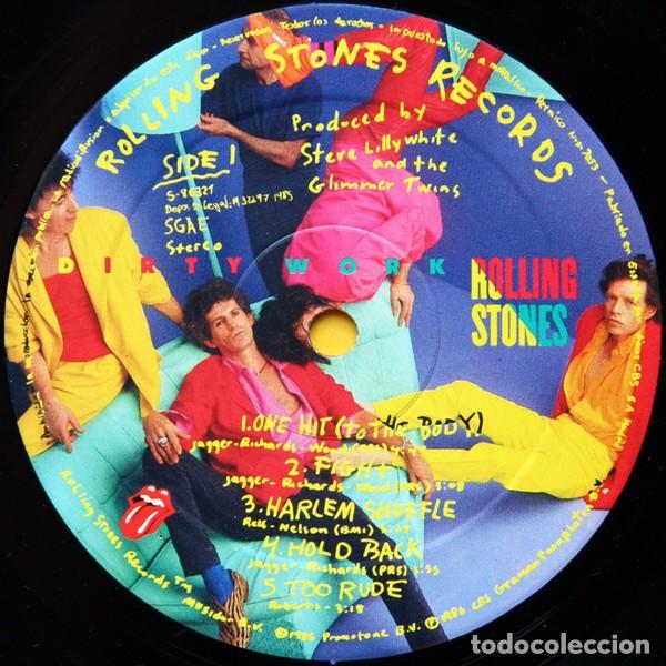 Discos de vinilo: LP Rolling Stones - Dirty Work, 1986 Spain - Foto 2