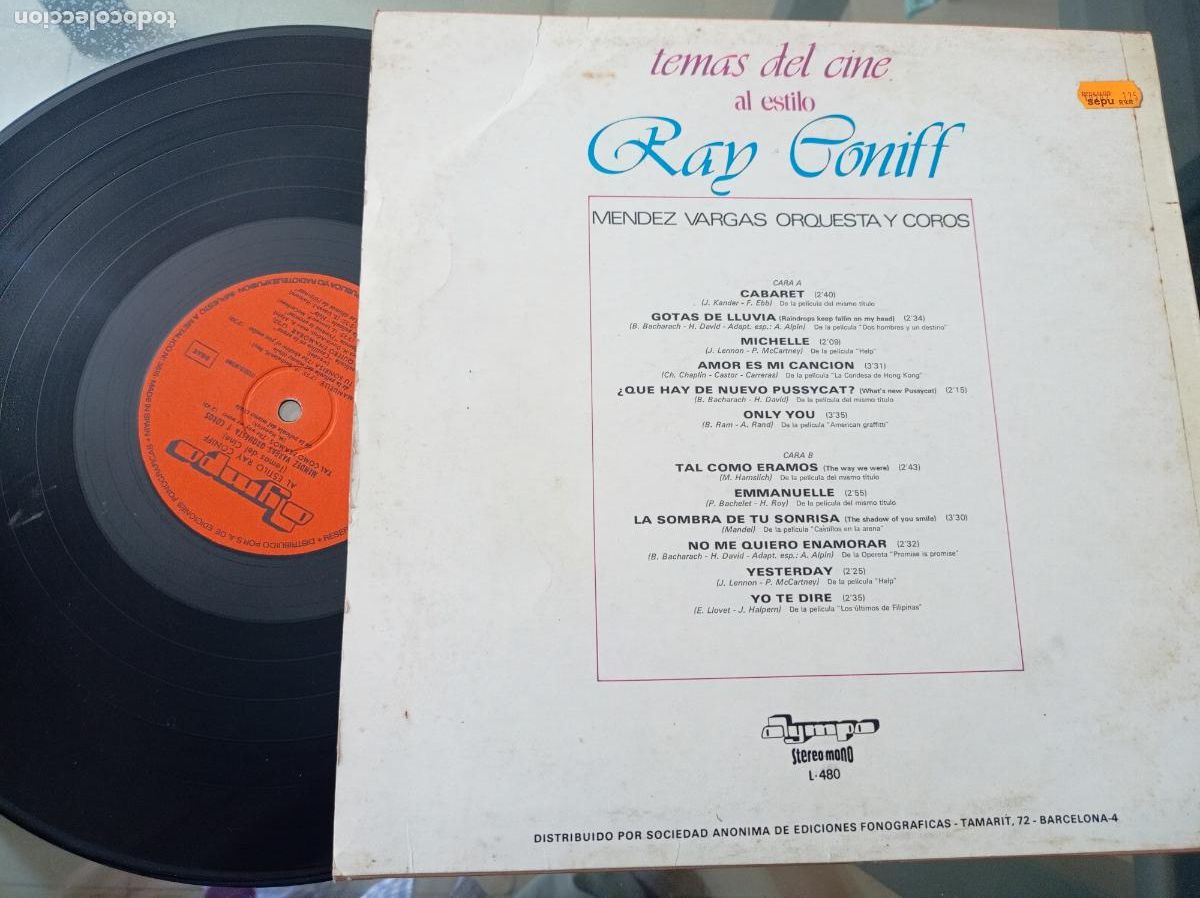Discos de vinilo: RAY CONIFF - TEMAS DE CINE - Foto 2