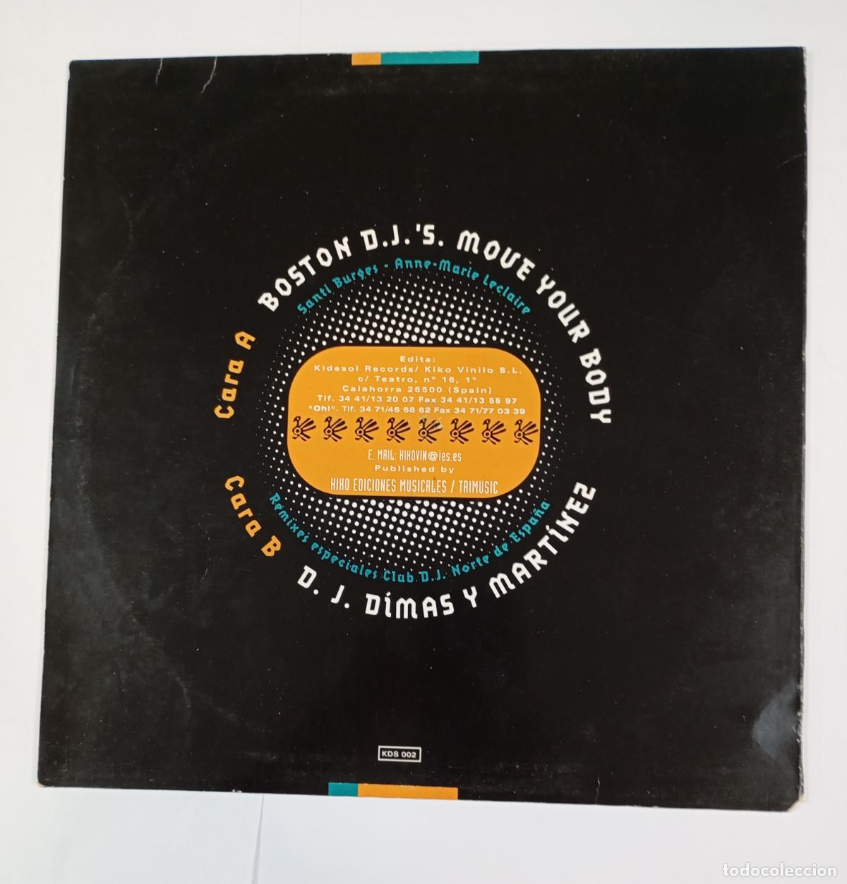 Discos de vinilo: BOSTON DJS. MOVE YOUR BODY. MAXI-SINGLE. TDKDA80 - Foto 2