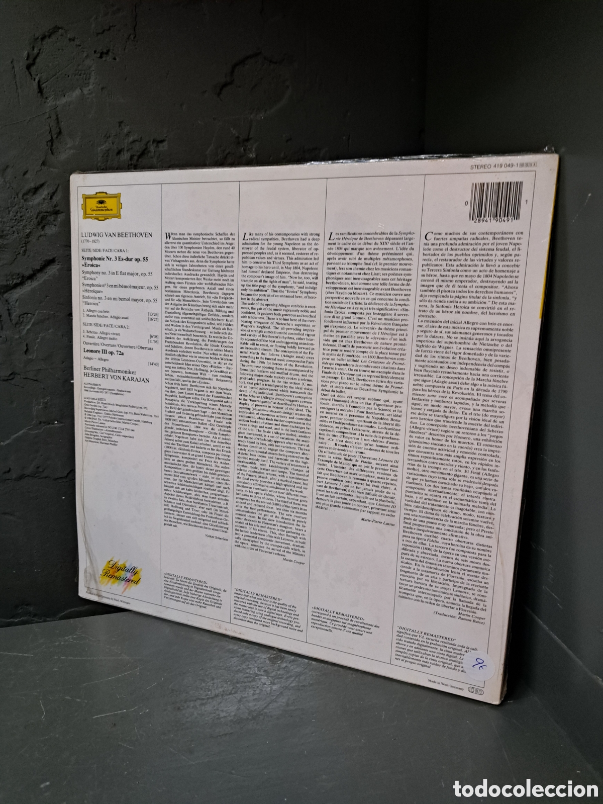 Discos de vinilo: Ludwing Van Beethoven. Symphony N3 &rdquo;Eroica&rdquo; - Foto 2
