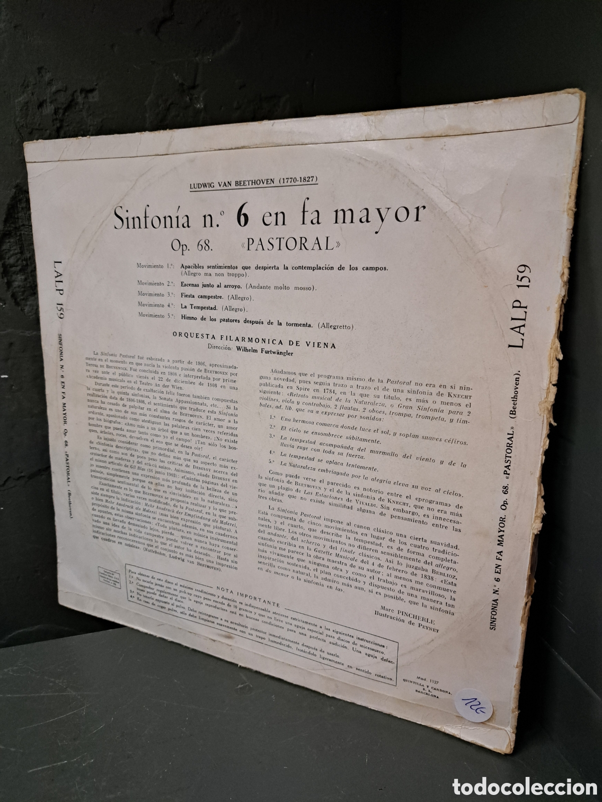 Discos de vinilo: Beethoven. Sinfon&iacute;a n&deg;6 en fa mayor - Foto 2