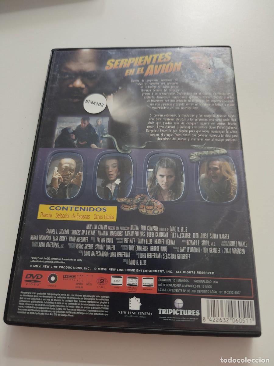 Discos de vinilo: DVD - SERPIENTES EN EL AVION - LEER CONDICIONES DE VENTA - Foto 2