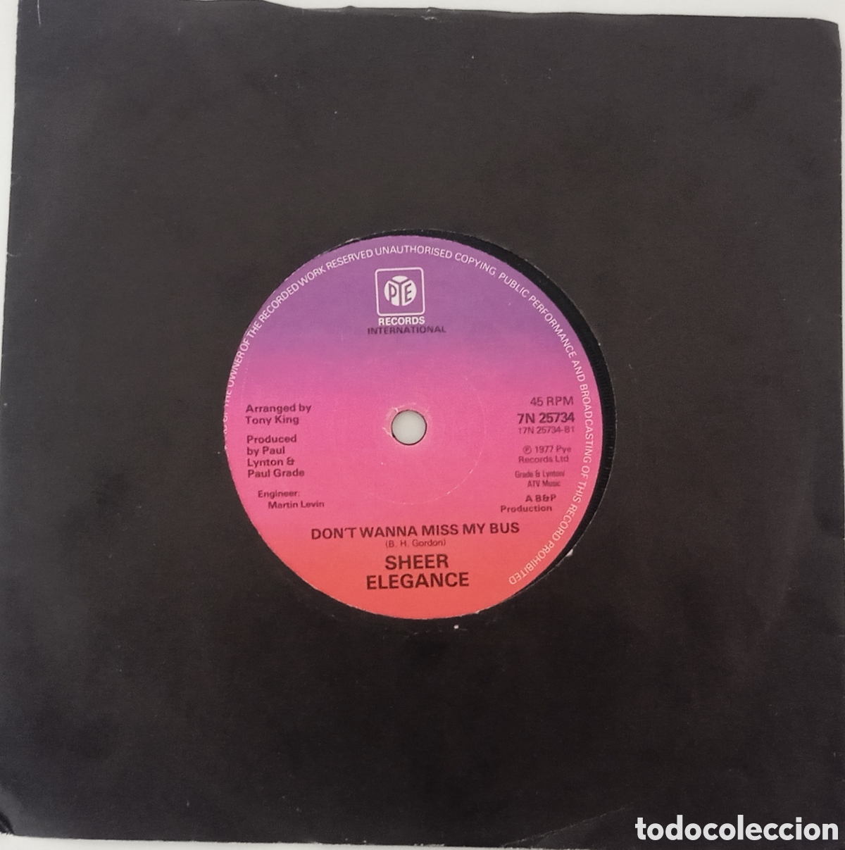 Discos de vinilo: SHEER ELEGANCE - Dance the night away (1977) single - Foto 5