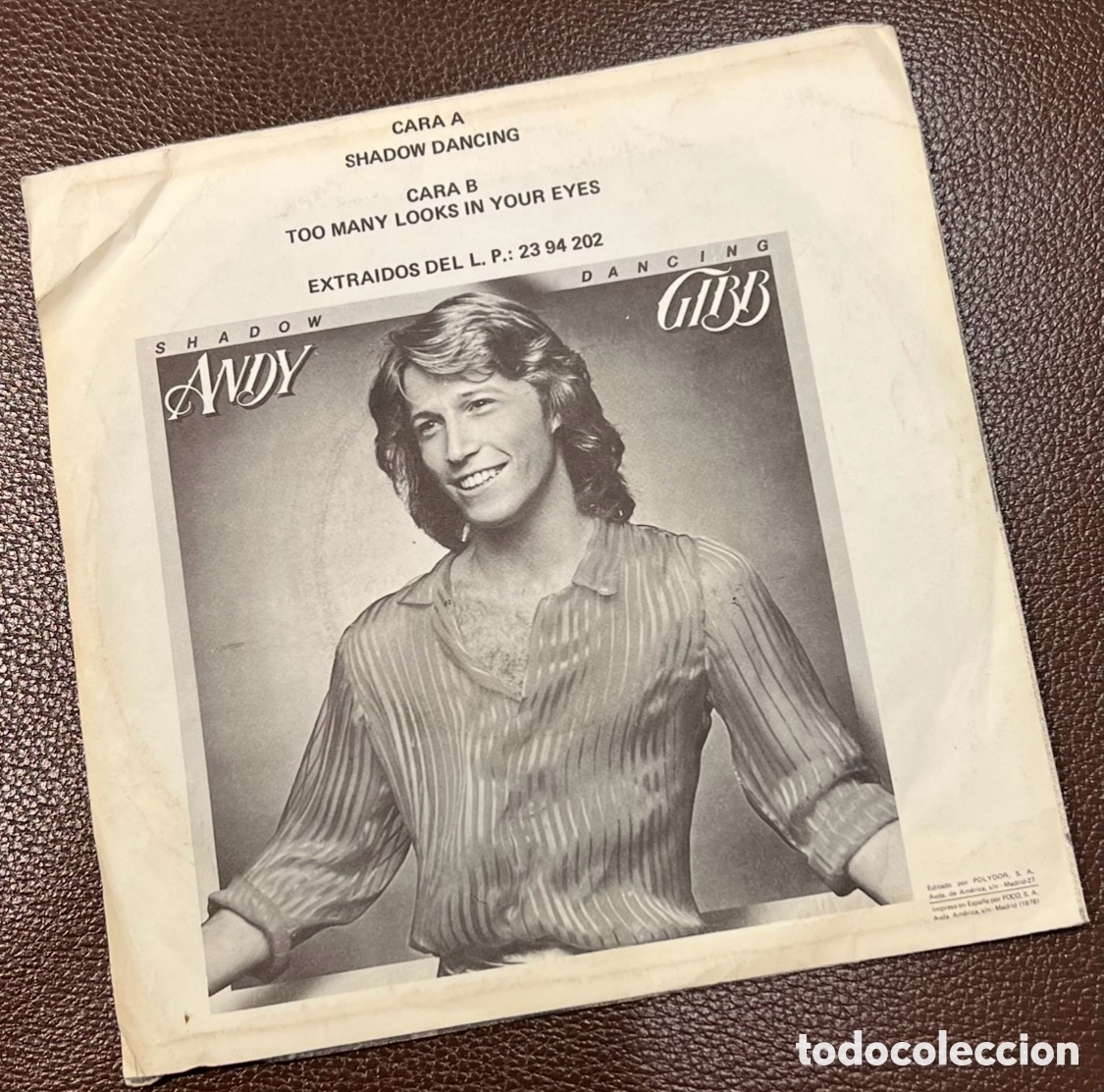 Discos de vinilo: Disco Vinilo Single. Andy Gibb. &ldquo;Shadow Dancing&rdquo;. 1978. - Foto 2