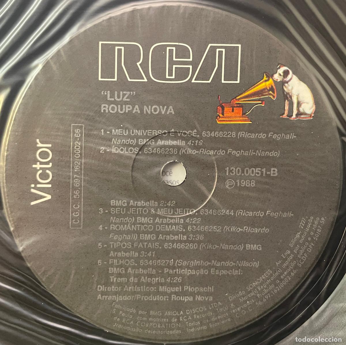Discos de vinilo: ROUPA NOVA / LUZ (LP RCA 1988) BRASIL - Foto 5