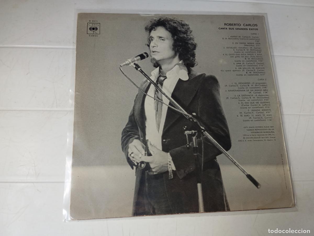 Discos de vinilo: LP ROBERTO CARLOS - CANTA SUS GRANDES EXITOS - Foto 2