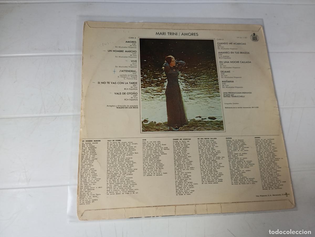 Discos de vinilo: LP MARI TRINI - AMORES - Foto 2