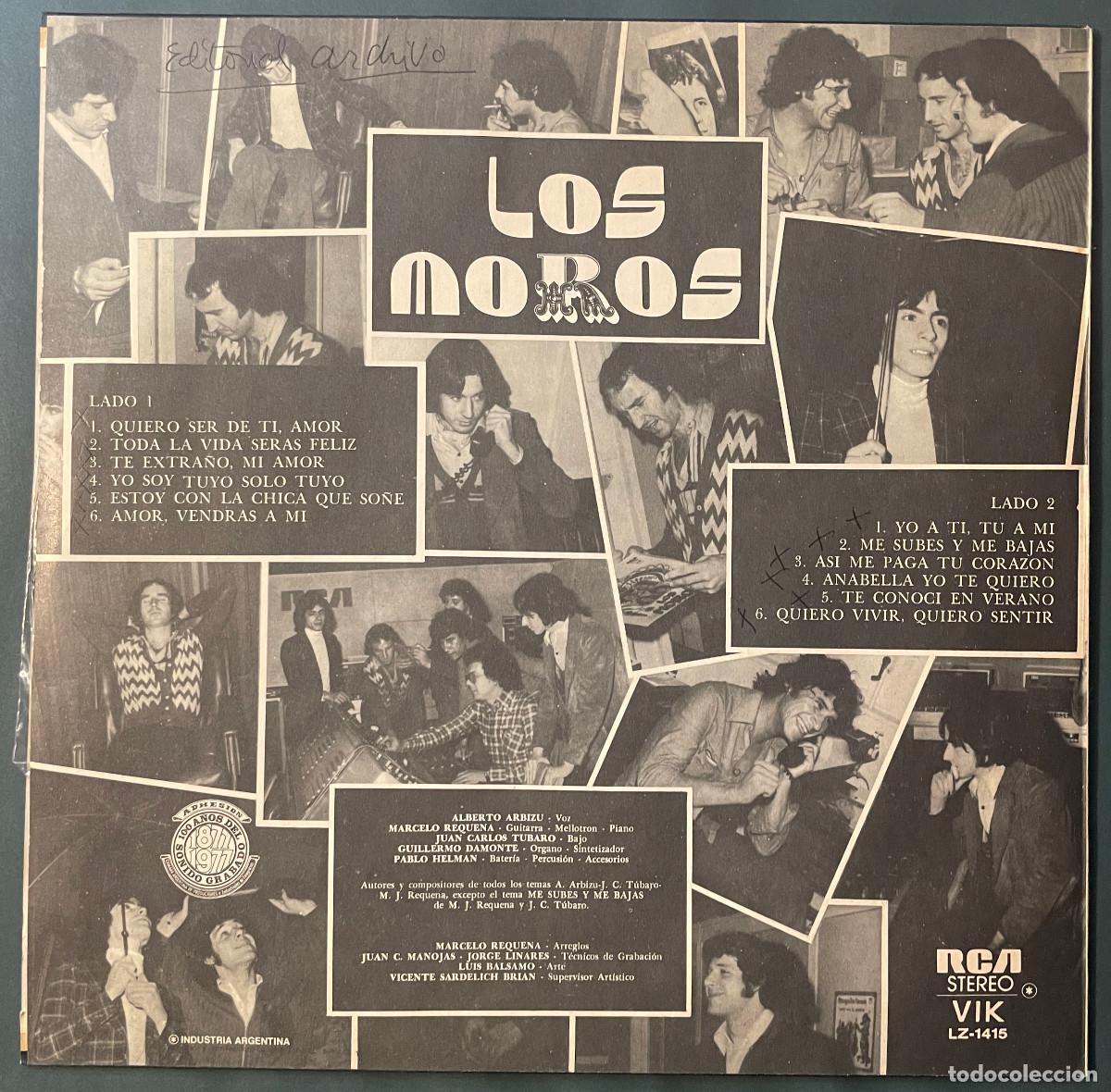 Discos de vinilo: LOS MOROS / LOS MOROS (LP RCA 1977) ARGENTINA - Foto 2