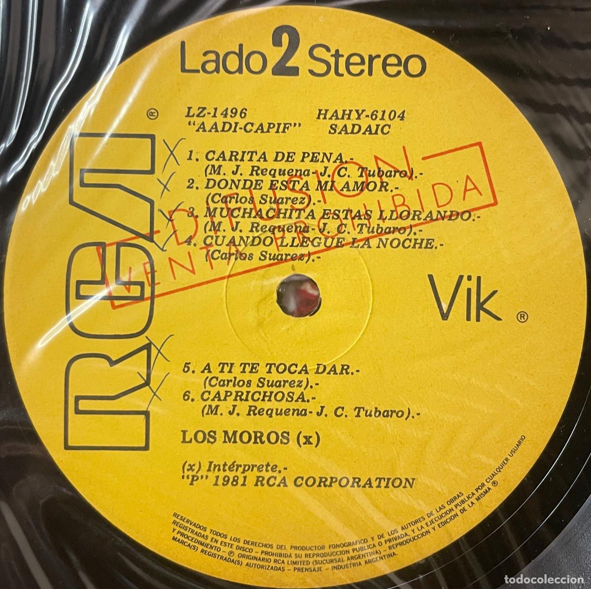 Discos de vinilo: LOS MOROS / LOS MOROS (LP RCA 1981) ARGENTINA - Foto 4