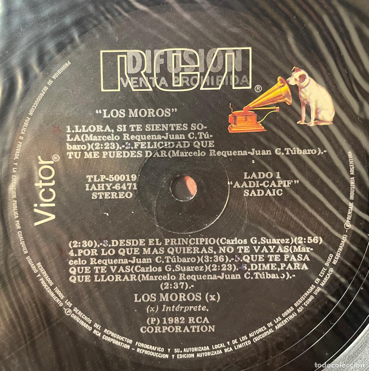 Discos de vinilo: LOS MOROS / LOS MOROS (LP RCA 1982) ARGENTINA - Foto 3