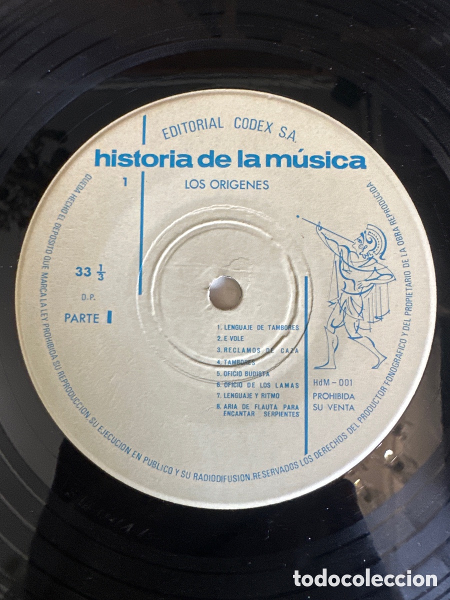 Discos de vinilo: HISTORIA DE LA M&Uacute;SICA C&Oacute;DEX I. LOS ORIGENES - Foto 4