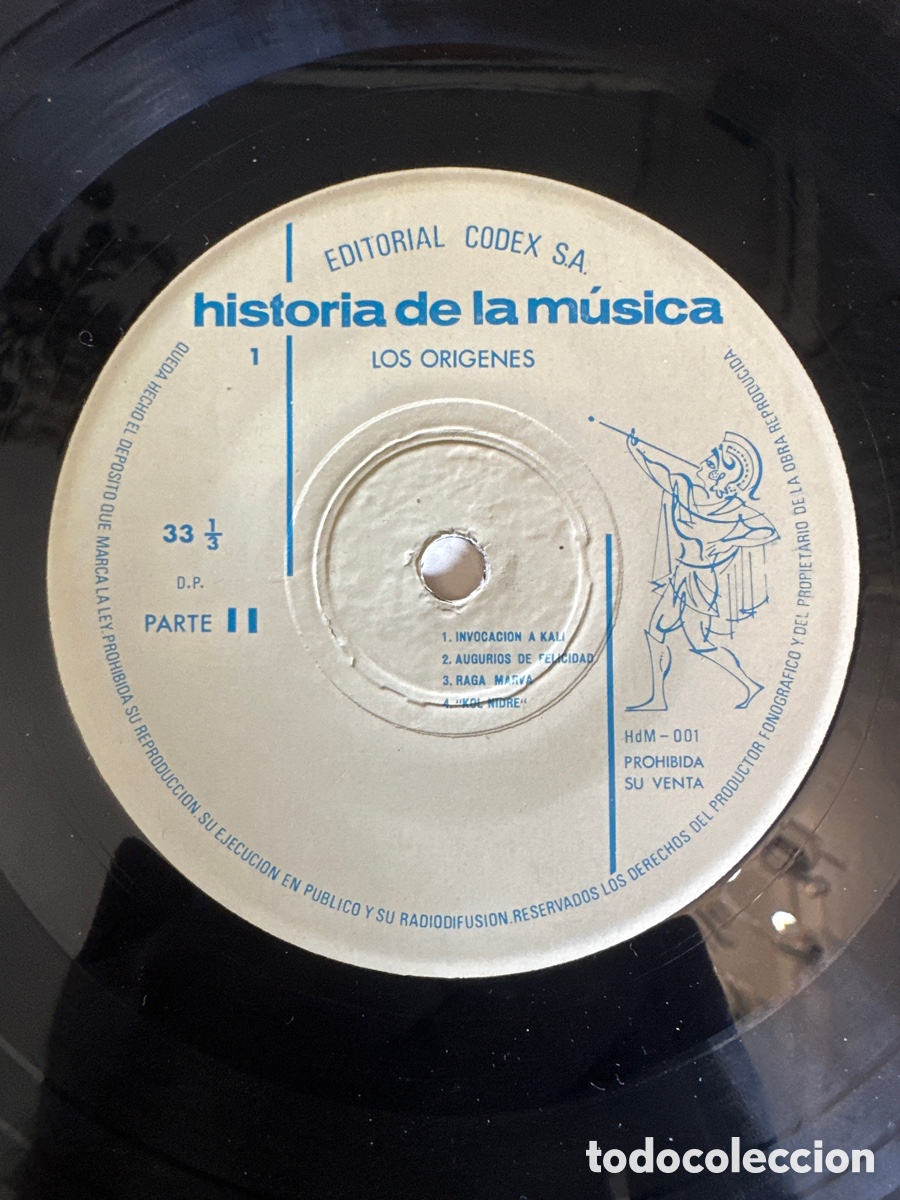 Discos de vinilo: HISTORIA DE LA M&Uacute;SICA C&Oacute;DEX I. LOS ORIGENES - Foto 6