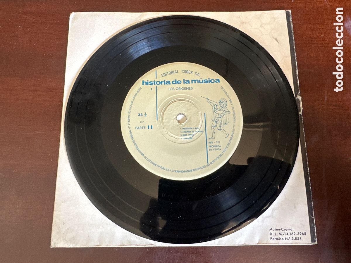 Discos de vinilo: HISTORIA DE LA M&Uacute;SICA C&Oacute;DEX I. LOS ORIGENES - Foto 7