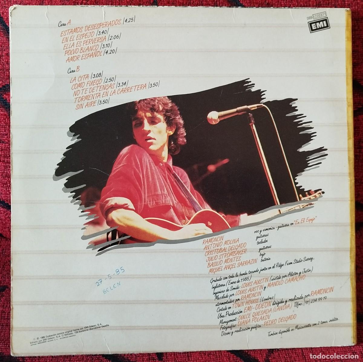 Discos de vinilo: RAMONCIN ** Como El Fuego ** VINILO LP 1985 - Foto 2