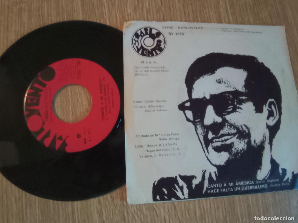 Discos de vinilo: GABRIEL SALINAS. CANTO A MI AMERICA - Foto 2