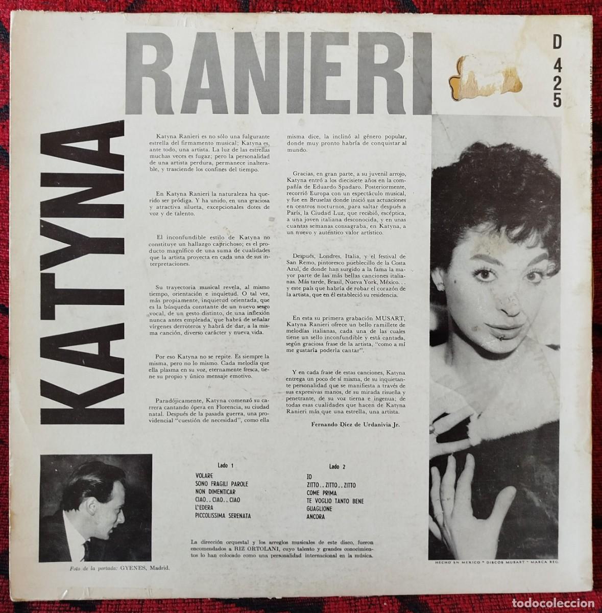 Discos de vinilo: KATYNA RANIERI ** Katyna Ranieri ** VINILO LP MEXICO - Foto 2