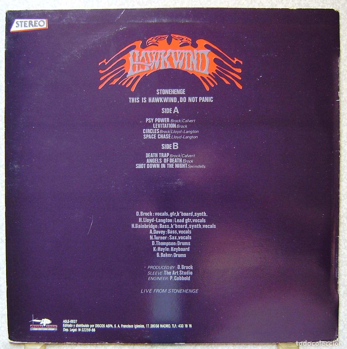 Discos de vinilo: HAWKWIND.STONEHENGE...ED ESPA&Ntilde;A...EX - Foto 2