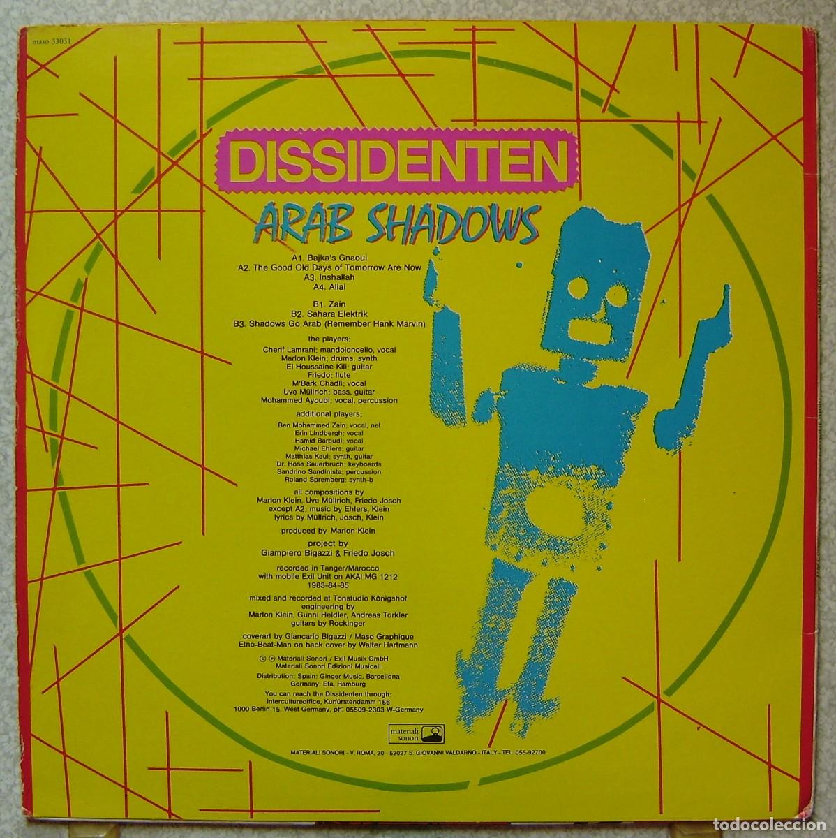 Discos de vinilo: DISSIDENTEN.ARAB SHADOWS...EX..ED ITALIA - Foto 2