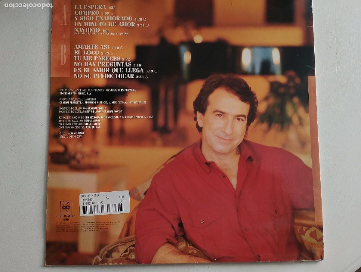 Discos de vinilo: Jose Luis Perales &ndash; La Espera 1988 - Foto 4