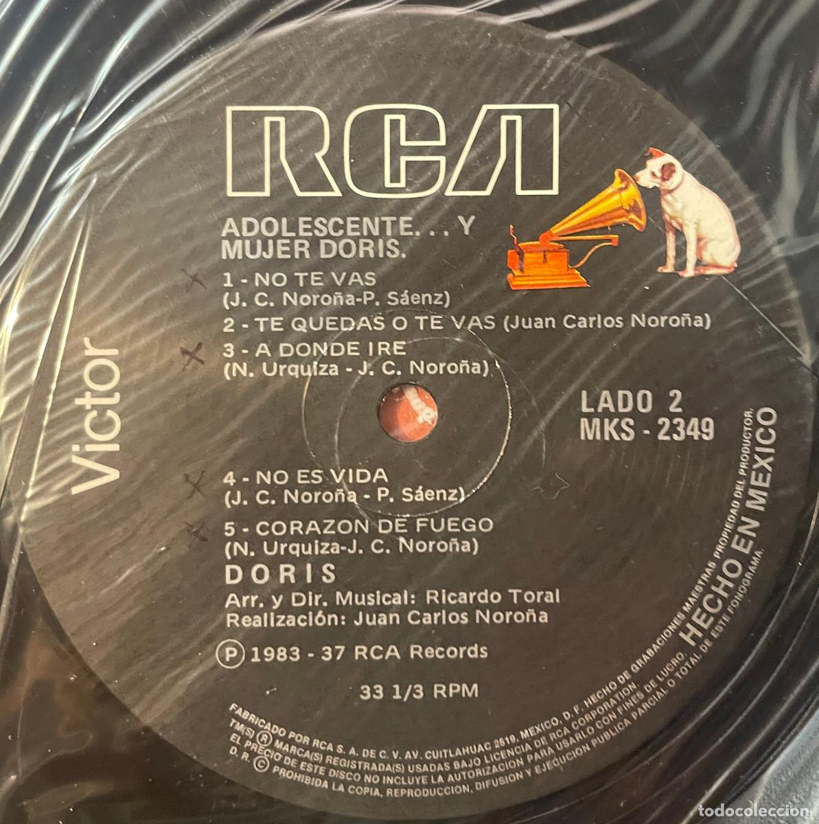 Discos de vinilo: DORIS / ADOLESCENTE &hellip;Y MUJER (LP RCA 1983) MEXICO - Foto 3