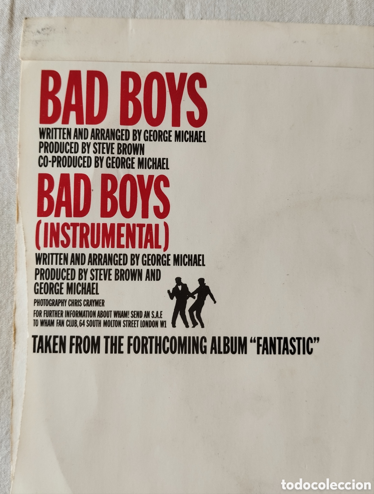 Discos de vinilo: WHAM! - Bad Boys - single - Foto 3