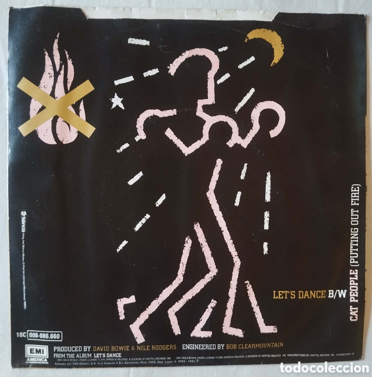 Discos de vinilo: David Bowie - Bailemos - Lets dance - single - Foto 2