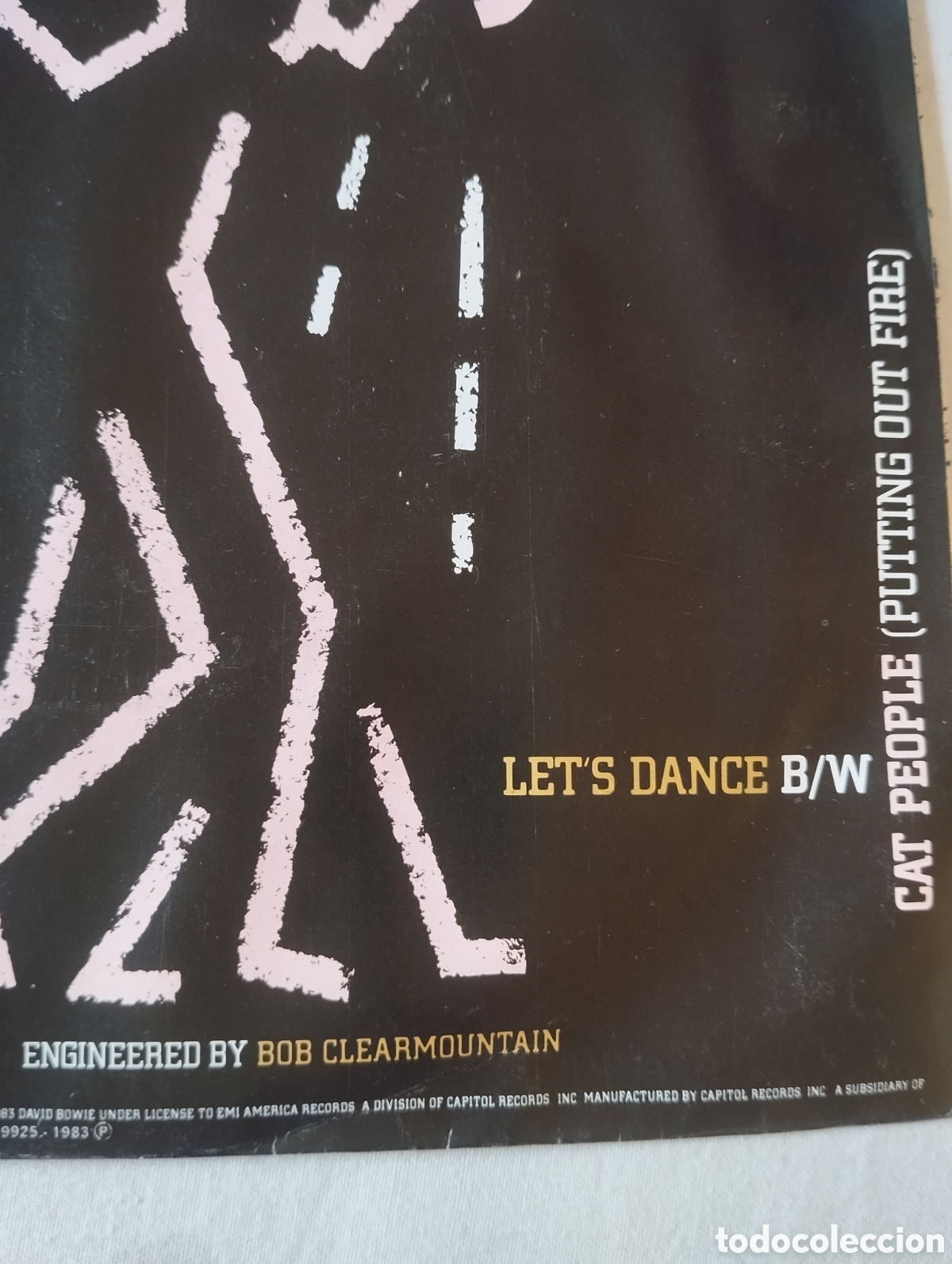 Discos de vinilo: David Bowie - Bailemos - Lets dance - single - Foto 4