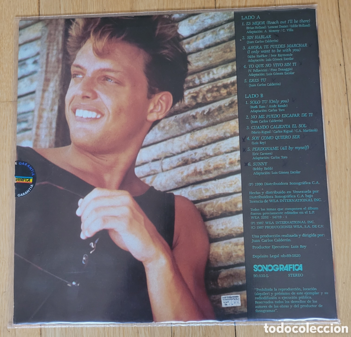 Discos de vinilo: Luis Miguel Simplemente lp. 1989 Venezuela - Foto 2
