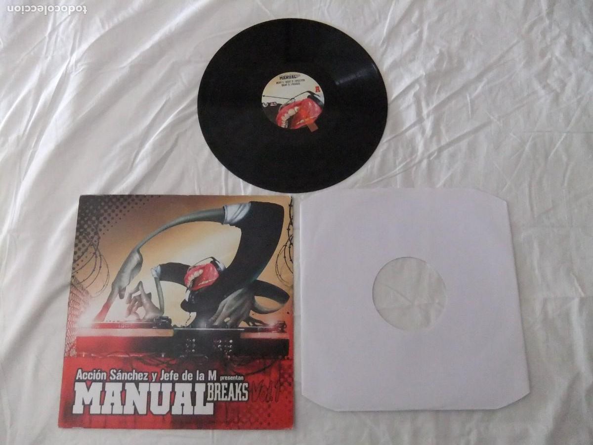 Discos de vinilo: ACCION SANCHEZ Y JEFE DE LA M PRESENTAN MANUAL BREAKS - Foto 1