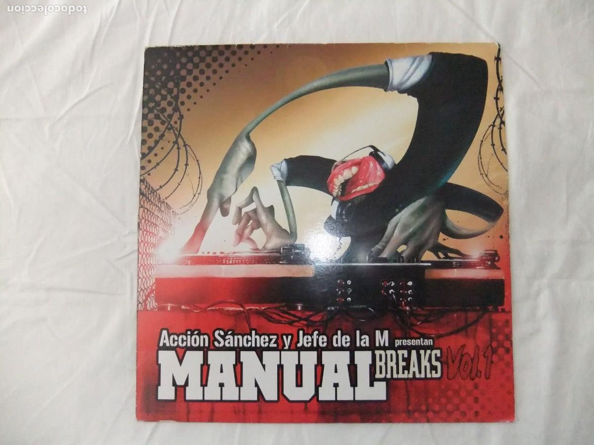 Discos de vinilo: ACCION SANCHEZ Y JEFE DE LA M PRESENTAN MANUAL BREAKS - Foto 3