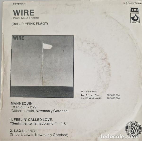 Discos de vinilo: Wire &ndash; Mannequin - Vinilo, 7&rdquo; - Foto 2