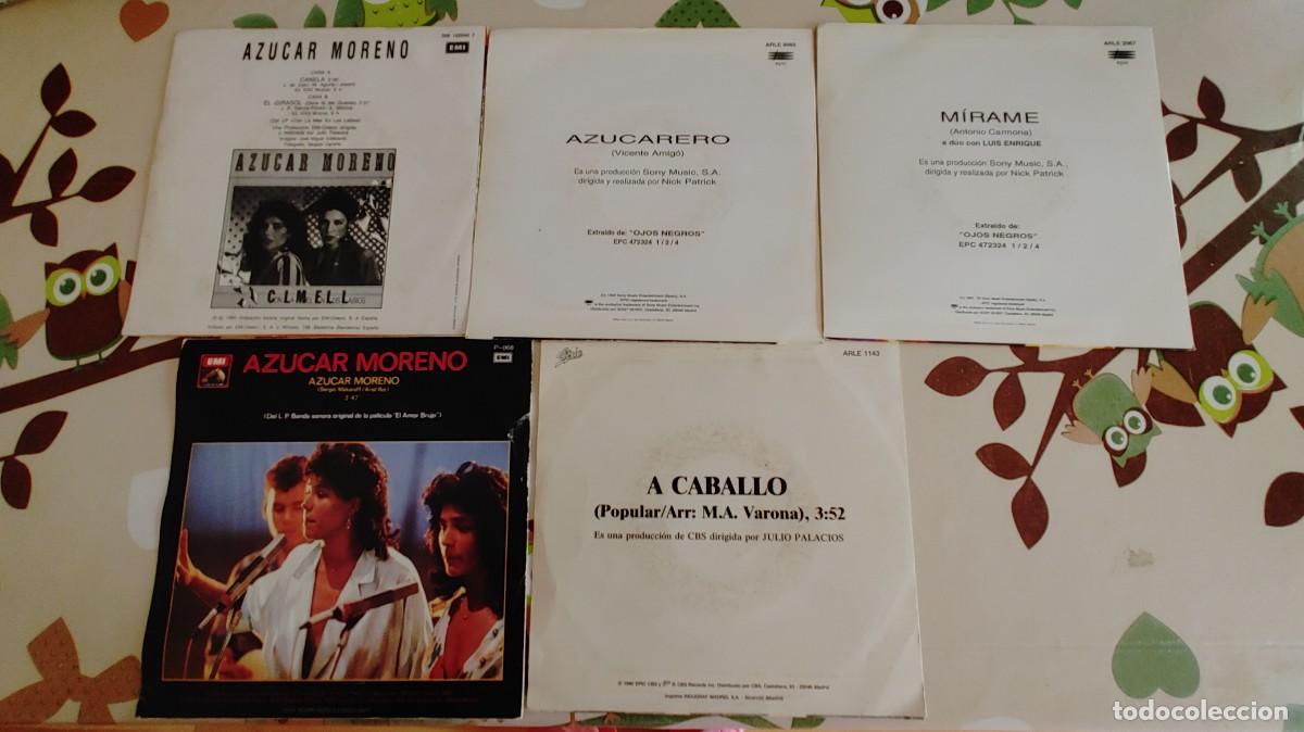 Discos de vinilo: AZUCAR MORENO-LOTE DE 5 SINGLES - Foto 2