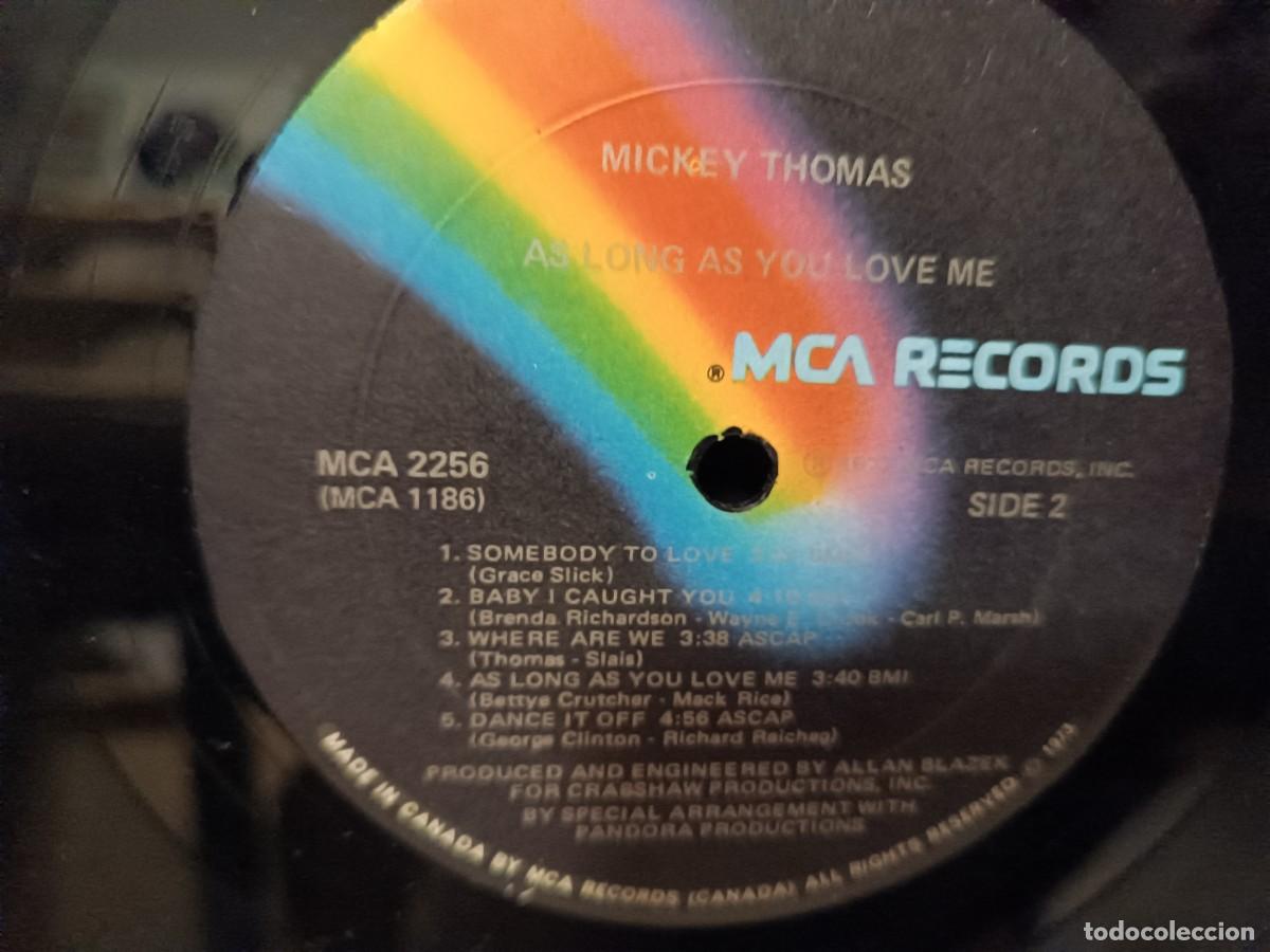 Discos de vinilo: Mickey Thomas As Long as you love me - Foto 3