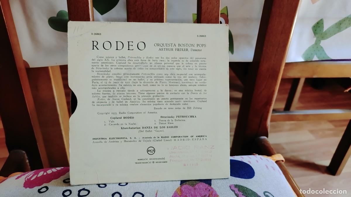 Discos de vinilo: ORQUESTA BOSTON POPS-EP RODEO +3 - Foto 2