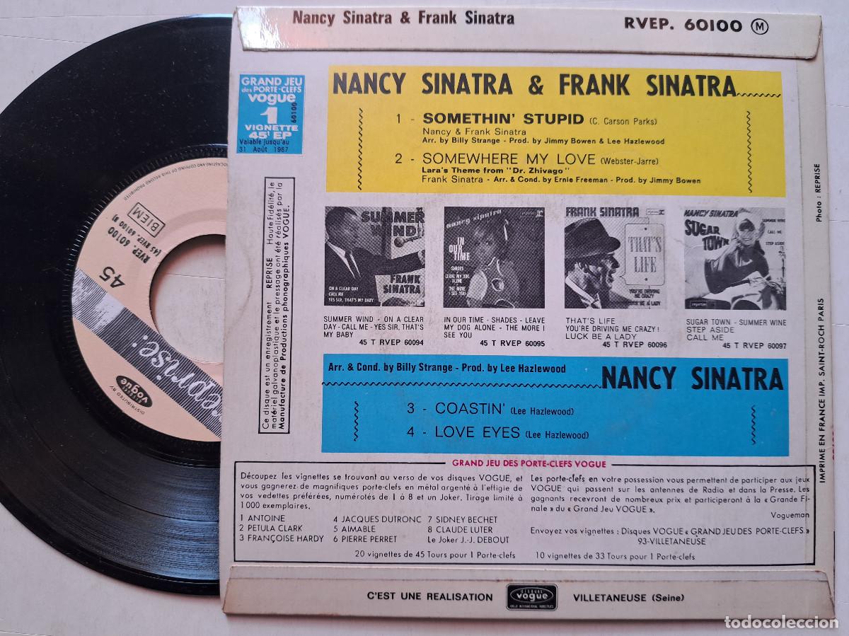 Discos de vinilo: Frank Sinatra & Nancy Sinatra &ndash; Somethin Stupid Single vg+/vg+ - Foto 2