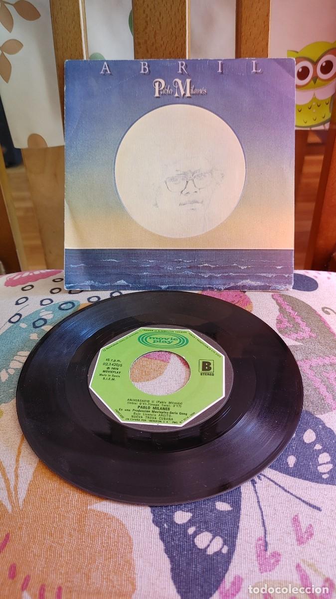 Discos de vinilo: PABLO MILANES-SINGLE ABRIL - Foto 1