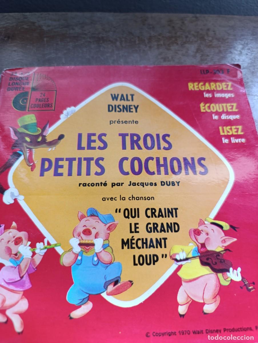 Discos de vinilo: Disco de vinilo single Jacques Duby &ndash; Les Trois Petits Cochons - Foto 2