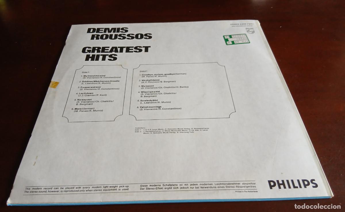 Discos de vinilo: DEMIS ROUSSOS - GREATEST HITS - LP - 1973 - Foto 2