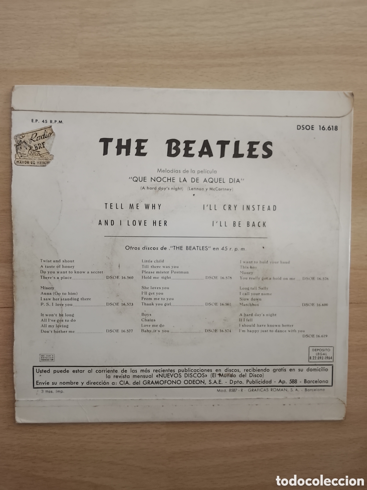 Discos de vinilo: the beatles que noche la de aquel d&iacute;a vinilo - Foto 2