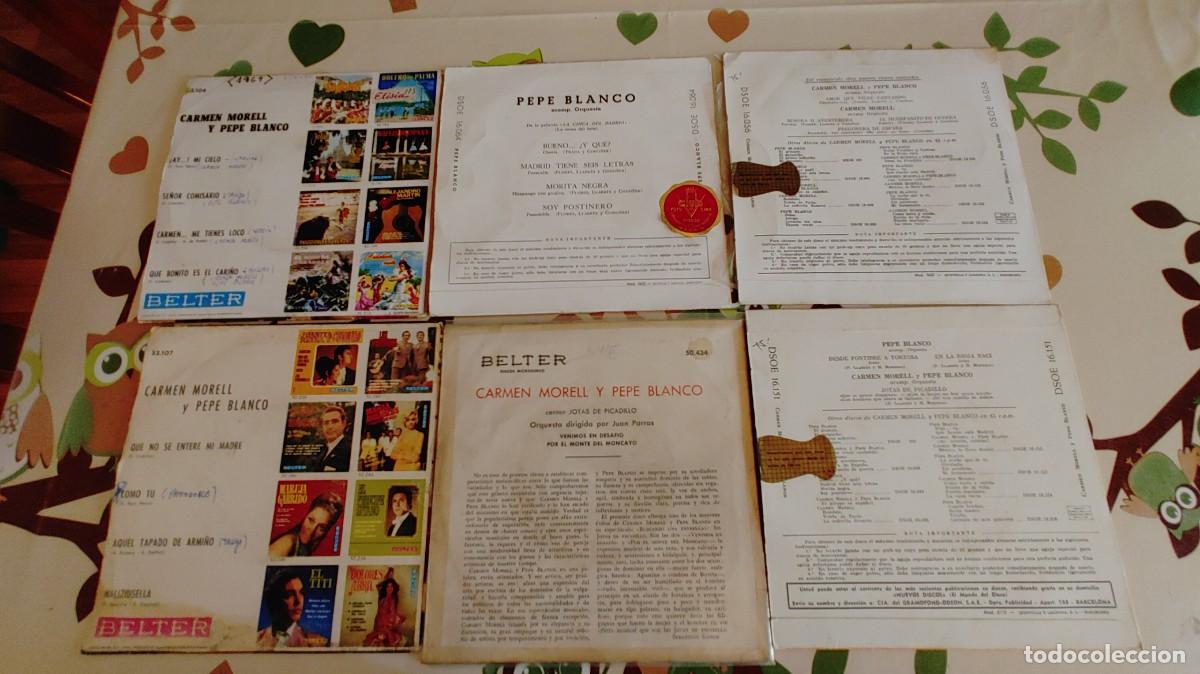 Discos de vinilo: CARMEN MORELL Y PEPE BLANCO-LOTE DE 6 EPS - Foto 2