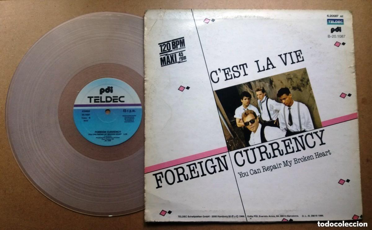 Discos de vinilo: FOREIGN CURRENCY / CEST LA VIE / MAXI-SINGLE 12 PULGADAS - Foto 2