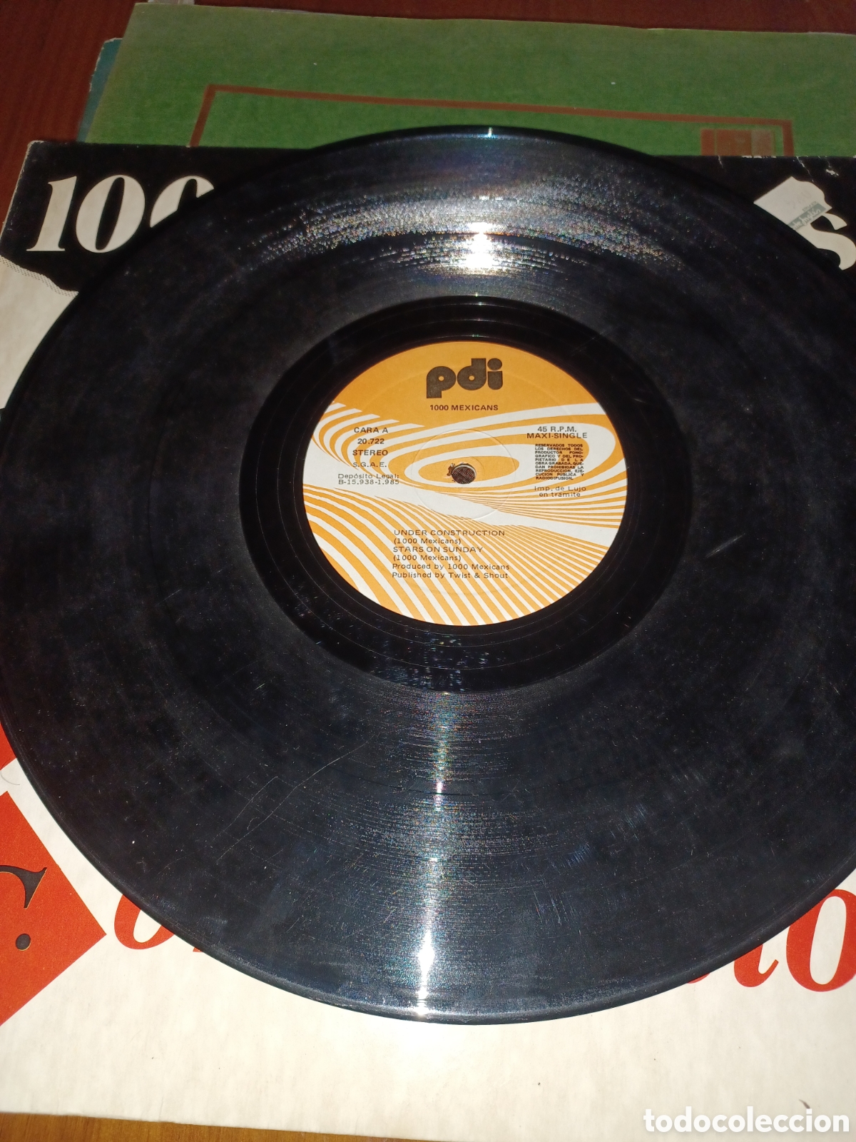 Discos de vinilo: Maxisingle 1000 mexicans under construction - Foto 6