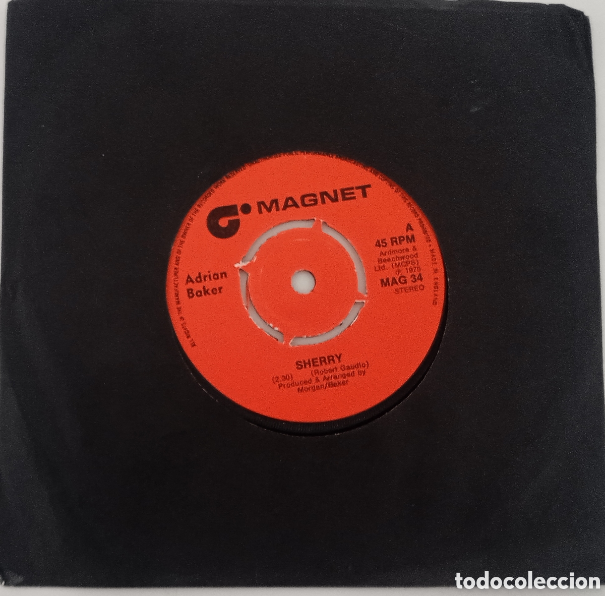 Discos de vinilo: ADRIAN BAKER - Sherry (1975) single - Foto 5