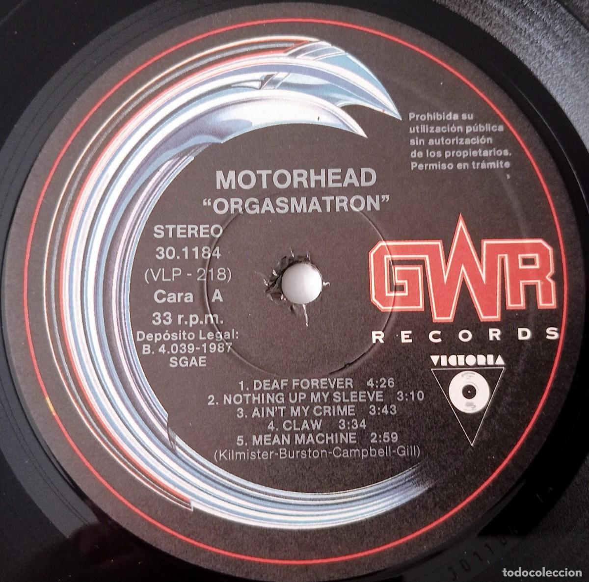Discos de vinilo: LP MOTORHEAD - ORGASMATRON - Foto 4
