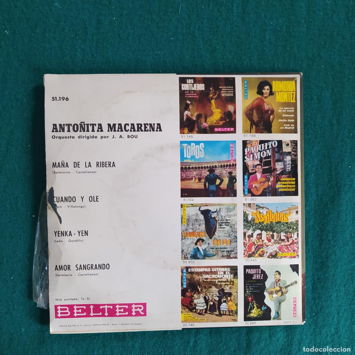 Discos de vinilo: Anto&ntilde;ita Macarena &ndash; Ma&ntilde;a De La Ribera - Foto 2